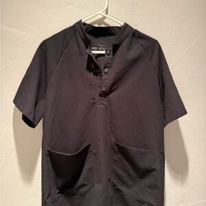 Figs Black Casual Button Down Shirt
